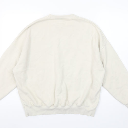 Pull & Bear x Kangol Women’s Beige Cotton Sweatshirt Size S