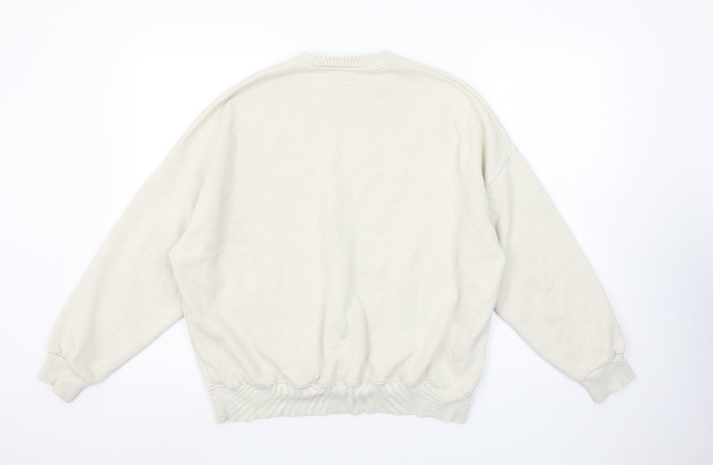 Pull & Bear x Kangol Women’s Beige Cotton Sweatshirt Size S