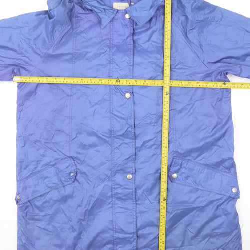 Dannimac Women's Blue Waterproof Long Rain Coat XL