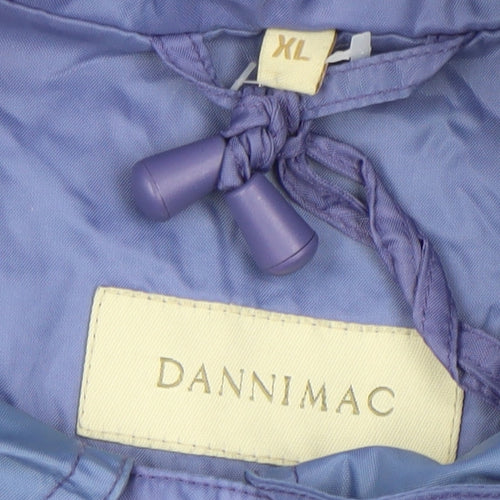Dannimac Women's Blue Waterproof Long Rain Coat XL