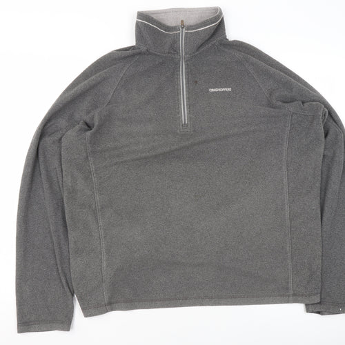 Craghoppers Women Grey Fleece 1/4 Zip Pullover Sweatshirt Size XL