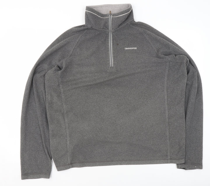 Craghoppers Women Grey Fleece 1/4 Zip Pullover Sweatshirt Size XL
