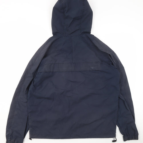 Marks and Spencer Blue Harbour Men's Blue M Windbreaker Hooded Jacket