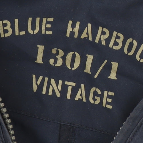 Marks and Spencer Blue Harbour Men's Blue M Windbreaker Hooded Jacket
