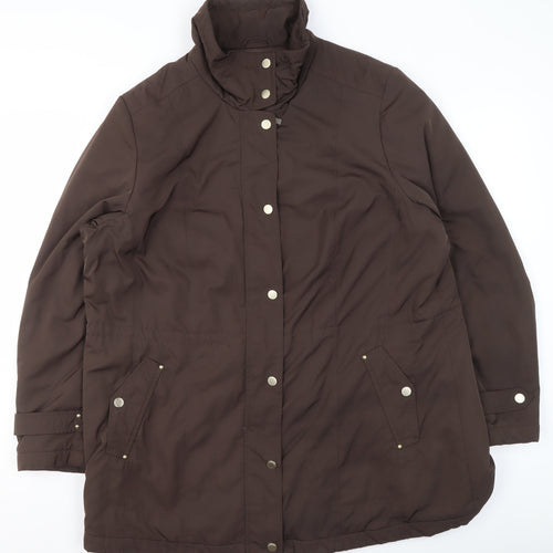 Marks and Spencer Women's Brown Classic Mid-Length Lined Jacket Size 18