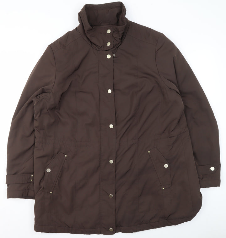 Marks and Spencer Women's Brown Classic Mid-Length Lined Jacket Size 18