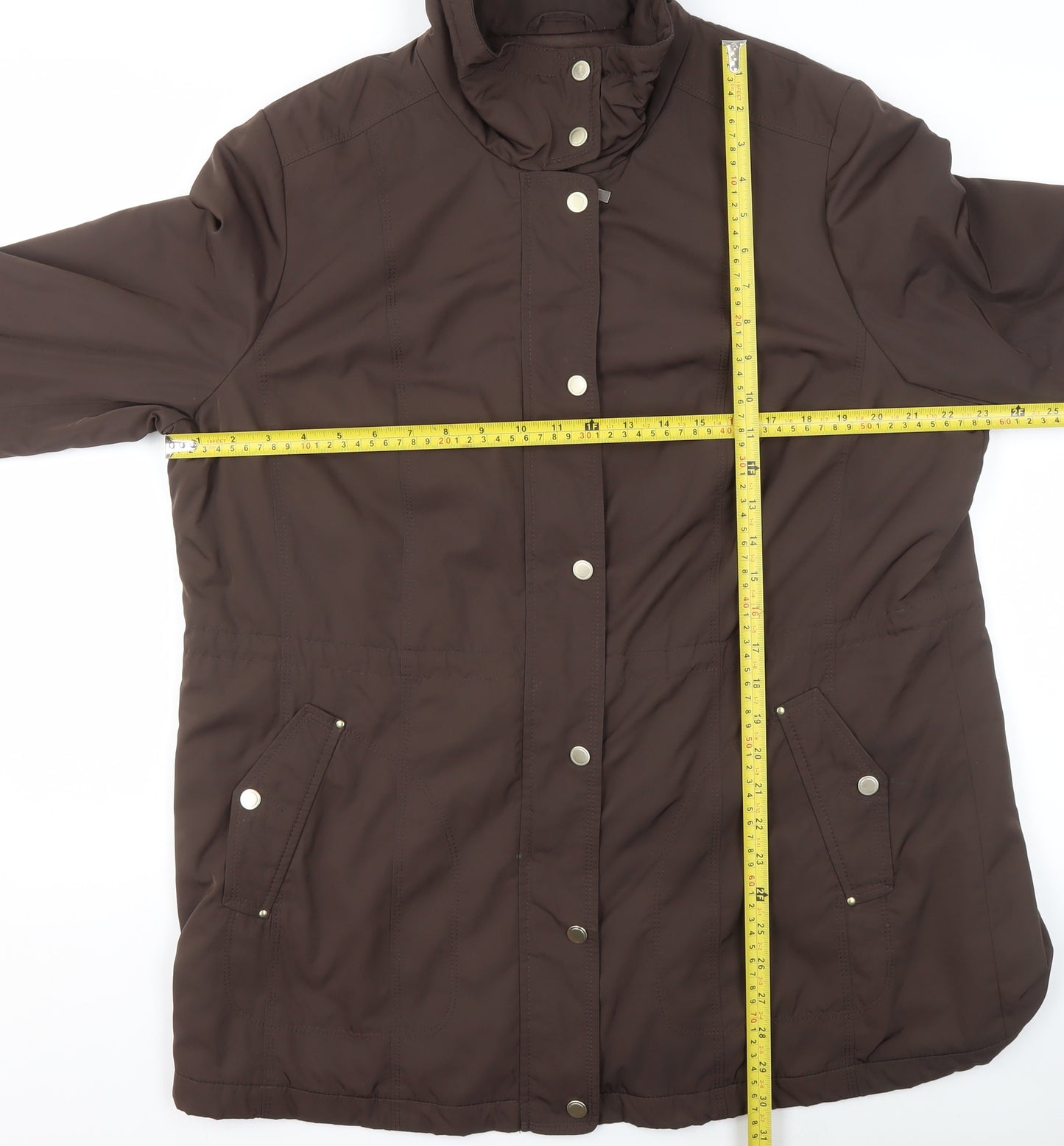 Marks and Spencer Women's Brown Classic Mid-Length Lined Jacket Size 18