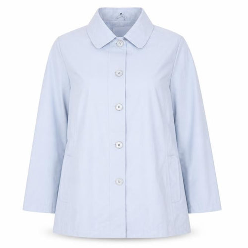 Rowlands of Bath Women's Blue Mid-Length Rain Coat Size 16