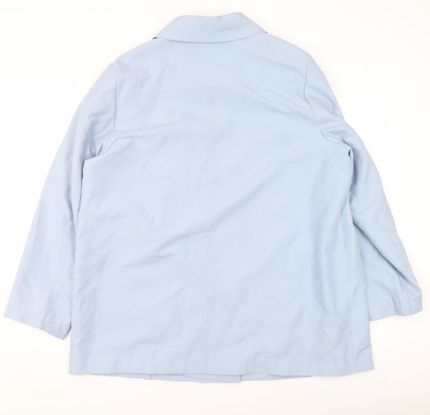 Rowlands of Bath Women's Blue Mid-Length Rain Coat Size 16