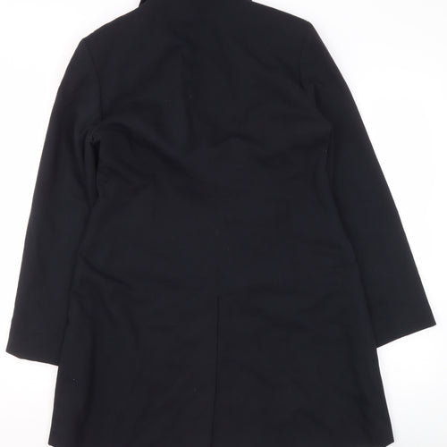 Dorothy Perkins Women's Black Mid-Length Coat Size 12 Classic Workwear