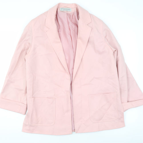 Planet Women Pink Pure New Wool Blazer Size 12 Regular Fit