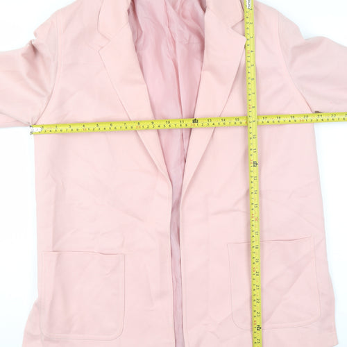 Planet Women Pink Pure New Wool Blazer Size 12 Regular Fit