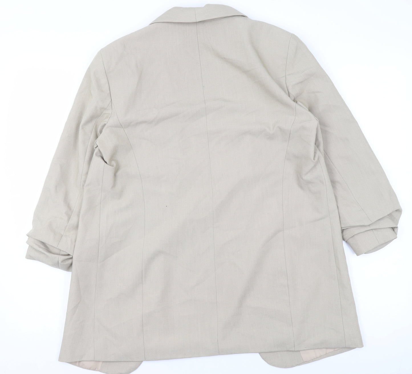 Pieces Women Beige Regular Fit Single-Breasted Blazer Size S
