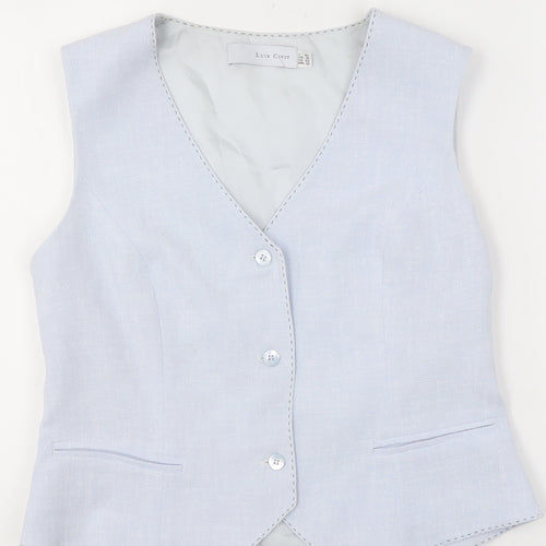 Luis Civit Women Blue Waistcoat Size 12 Tailored Suit Vest