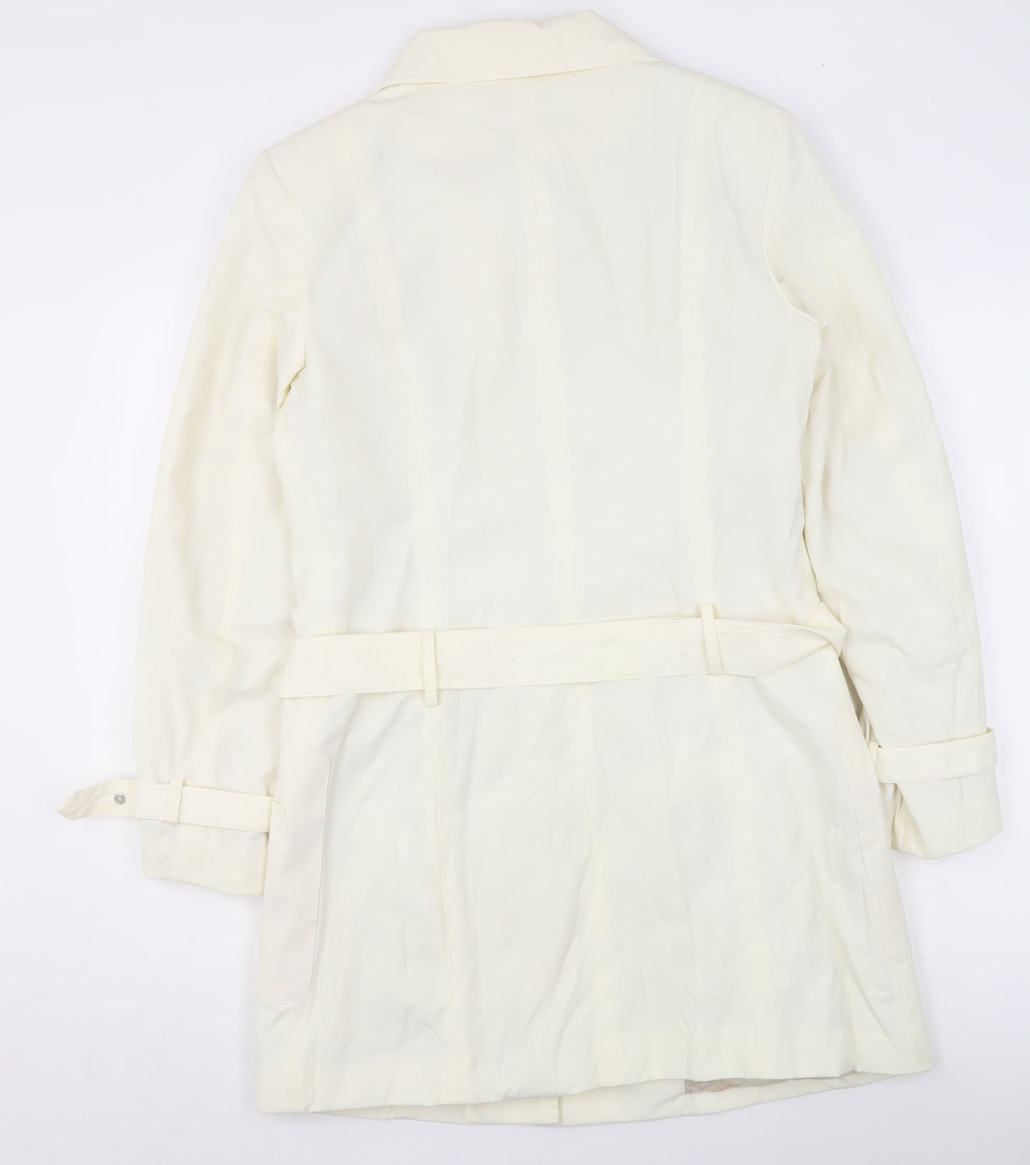Yazz Exclusive Womens Ivory Belted Trench Coat Size 10