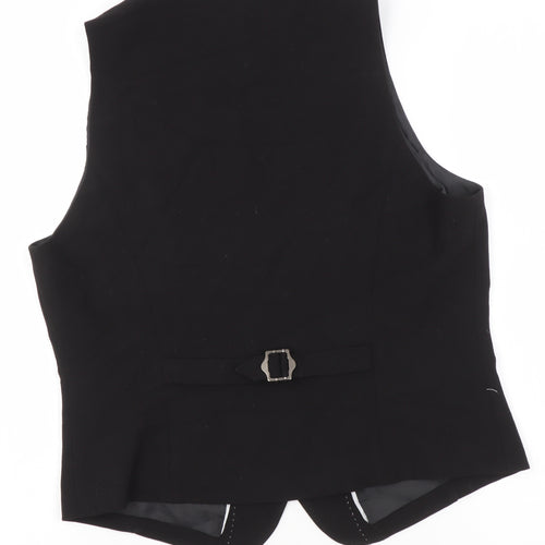 George Women's Black Waistcoat Size 12 Tailored Suit Vest