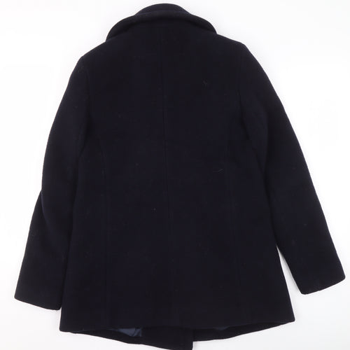 Claudie Pierlot Men's Black Wool Pea Coat Size 36 Regular Fit