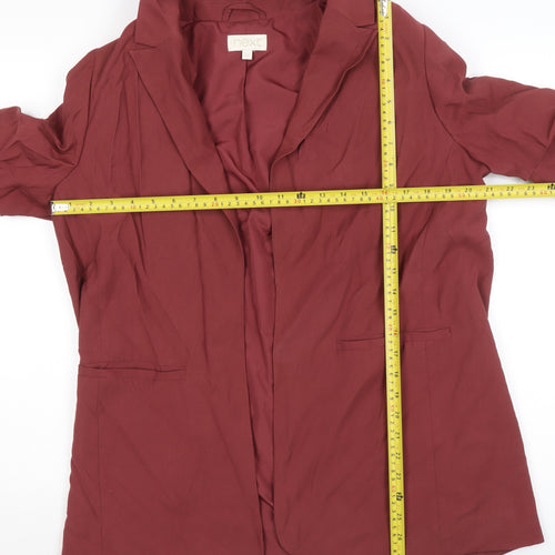 Next Women’s Red Blazer Size 14 Regular Mid-Length Lined Jacket
