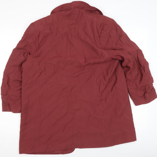 Next Women’s Red Blazer Size 14 Regular Mid-Length Lined Jacket