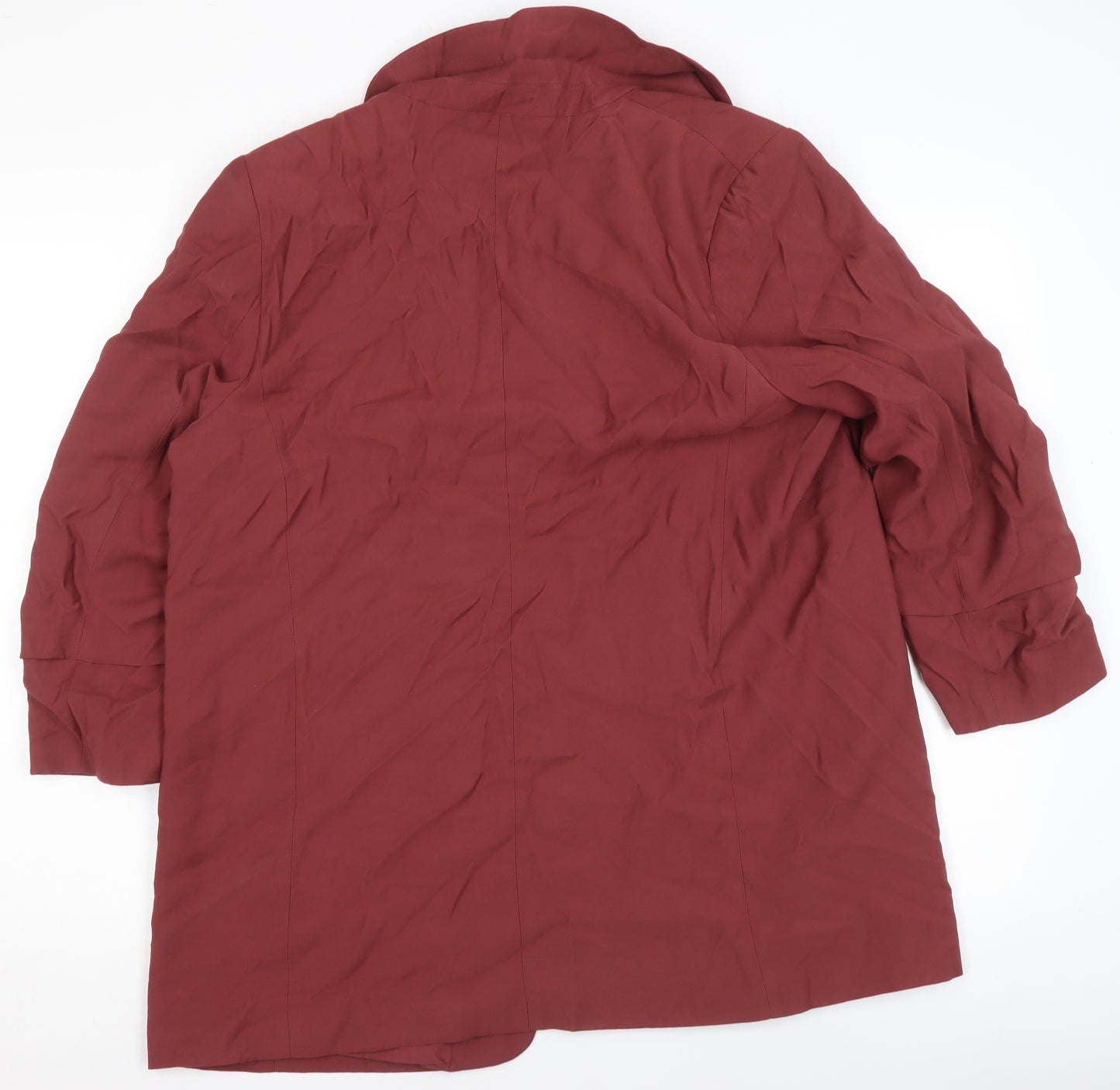 Next Women’s Red Blazer Size 14 Regular Mid-Length Lined Jacket