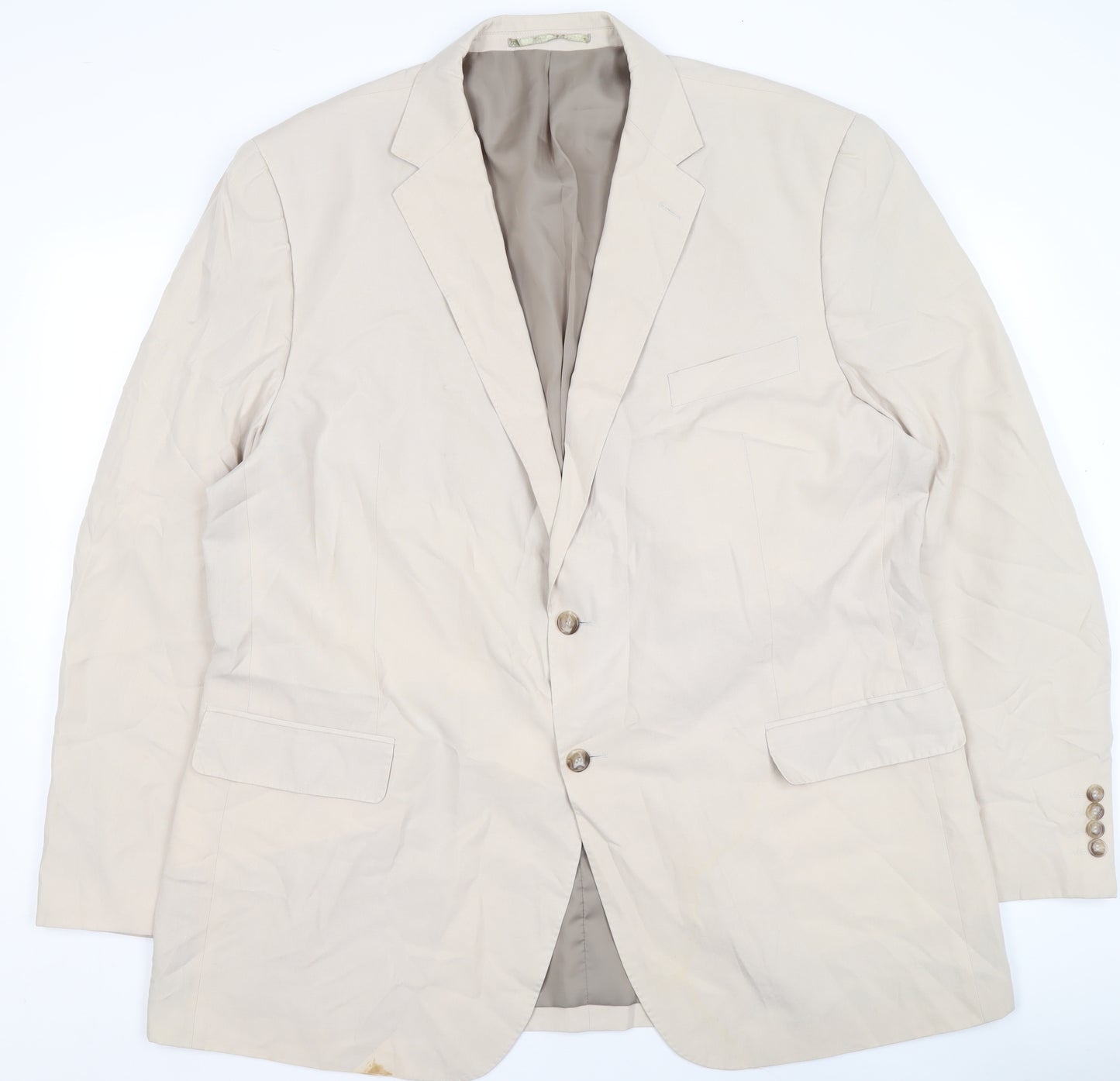 Marks and Spencer Women’s Beige Linen Blend Blazer Jacket 2XL Long