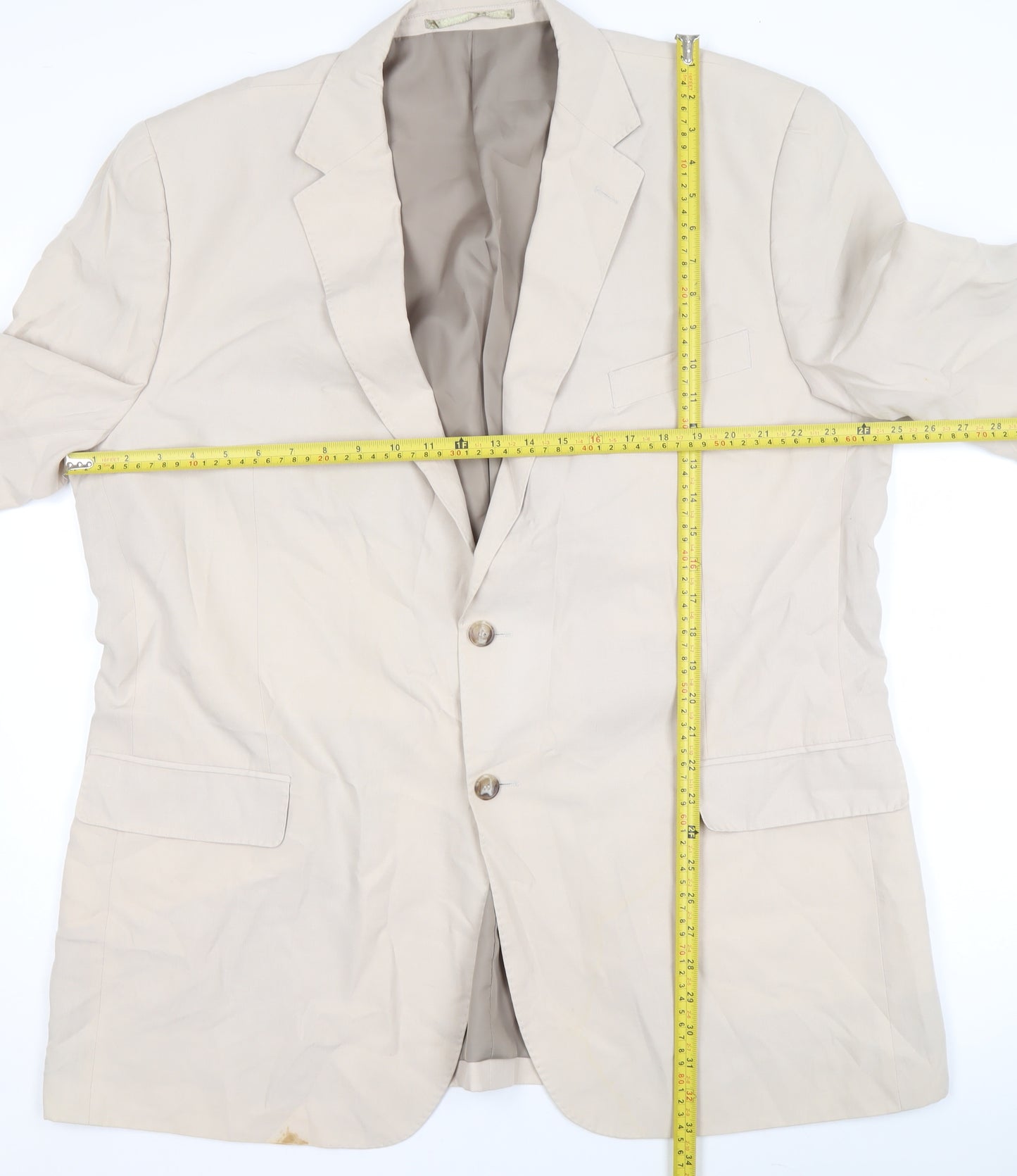 Marks and Spencer Women’s Beige Linen Blend Blazer Jacket 2XL Long