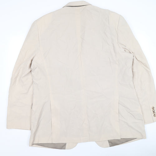 Marks and Spencer Women’s Beige Linen Blend Blazer Jacket 2XL Long