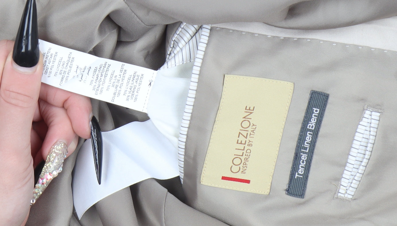 Marks and Spencer Women’s Beige Linen Blend Blazer Jacket 2XL Long