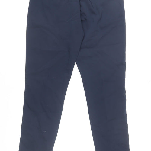 Fransa Women Blue Slim Fit Ankle Trousers Size 8