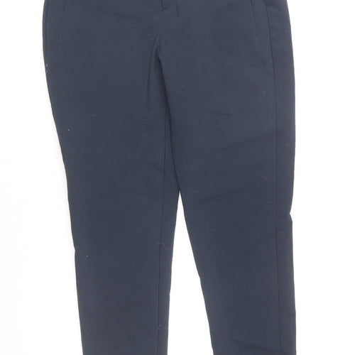Fransa Womens Blue Slim Fit Stretch Trousers Size 10