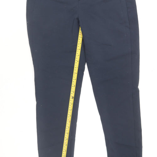Fransa Womens Blue Slim Fit Stretch Trousers Size 10