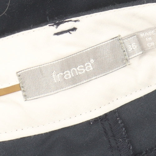 Fransa Womens Blue Slim Fit Stretch Trousers Size 10