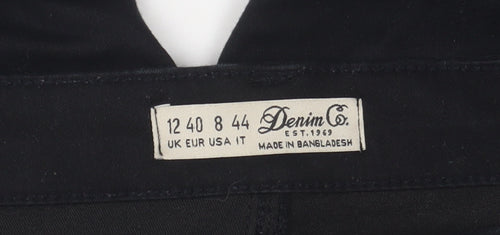 Denim Co. Women's Black Skinny Jeans Size 12 Slim Fit Mid Rise