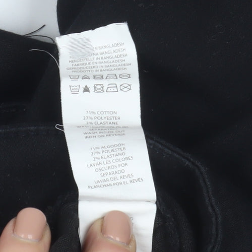 Denim Co. Women's Black Skinny Jeans Size 12 Slim Fit Mid Rise