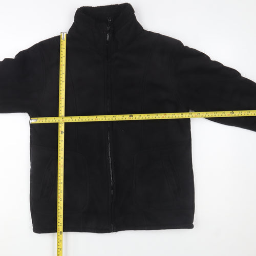 Arctic Storm Women's Black Faux Leather Lined Winter Jacket Size S