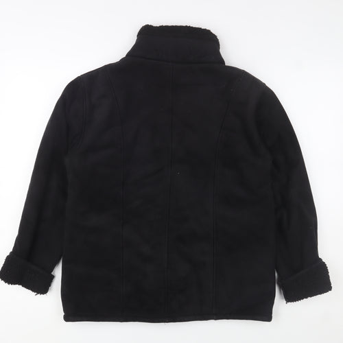 Arctic Storm Women's Black Faux Leather Lined Winter Jacket Size S