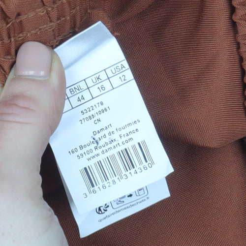 Damart Women’s Brown Size 16 Straight Leg Elastic Waist Trousers