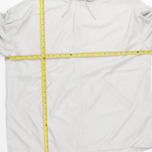 Primark Cares Women’s Grey Hooded Windbreaker Jacket Size L