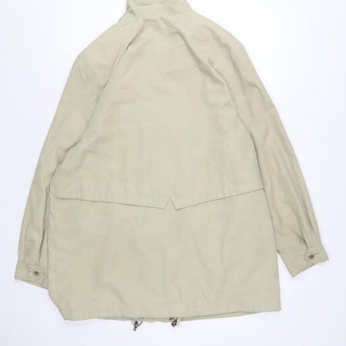 Marks & Spencer Women’s Beige Mid-Length Rain Coat Size 14 Water Resistant Classic Style