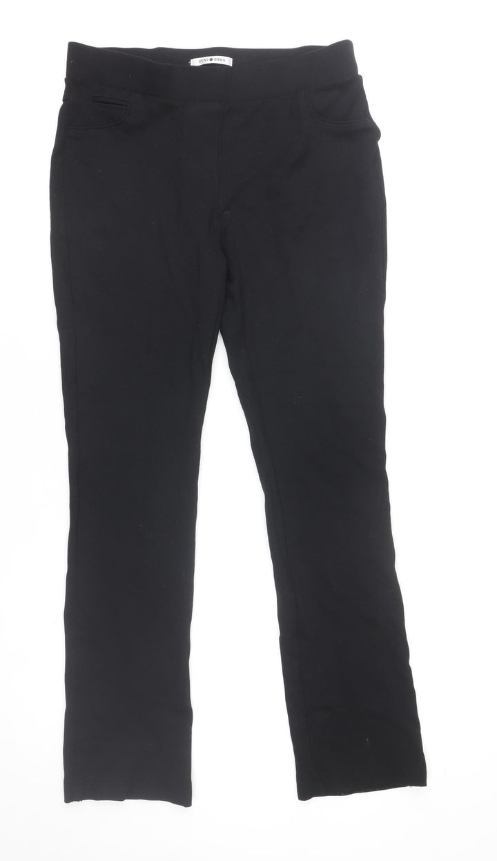 Punt Roma Womens Black Jersey Stretch Slim Leggings Size 8
