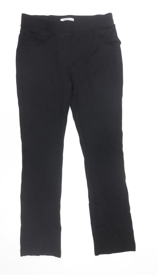 Punt Roma Womens Black Jersey Stretch Slim Leggings Size 8