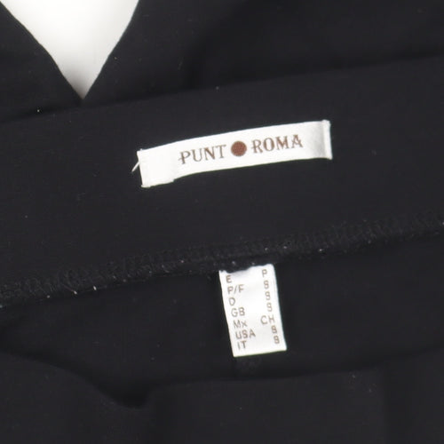 Punt Roma Womens Black Jersey Stretch Slim Leggings Size 8