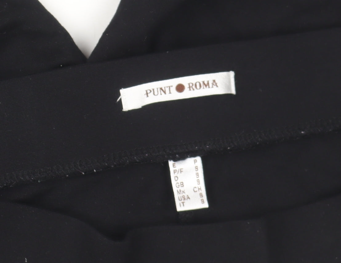 Punt Roma Womens Black Jersey Stretch Slim Leggings Size 8