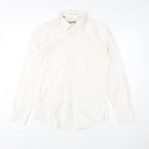 Benetti Men’s White 15.5 Slim Fit Formal Dress Shirt