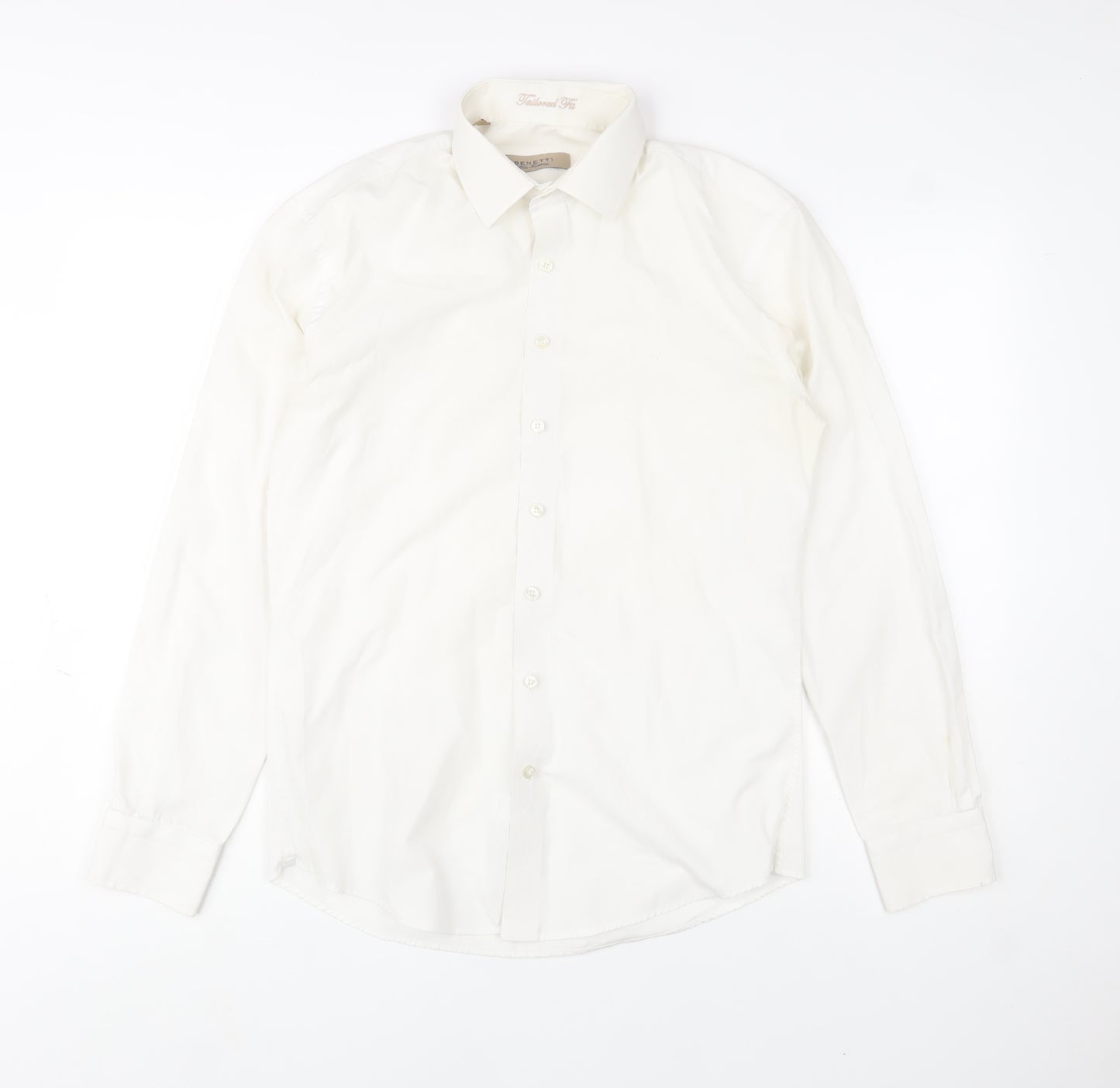 Benetti Men’s White 15.5 Slim Fit Formal Dress Shirt