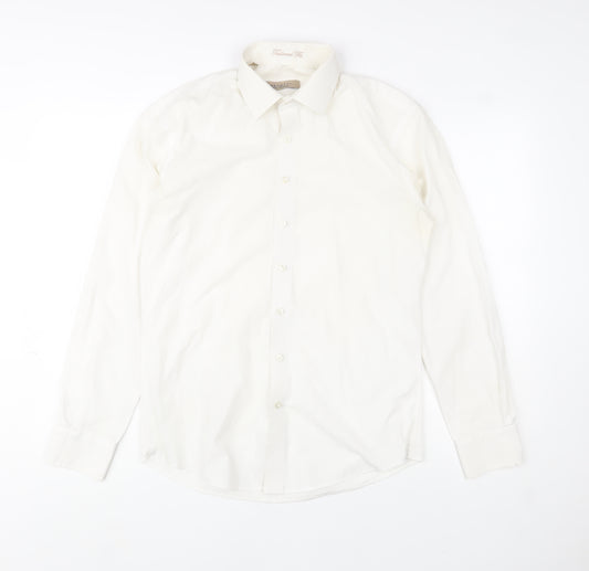 Benetti Men’s White 15.5 Slim Fit Formal Dress Shirt