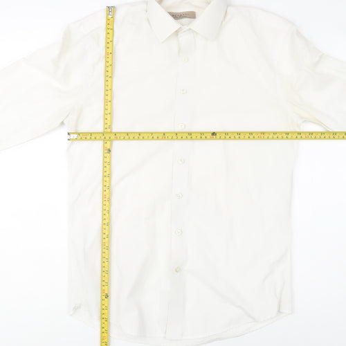 Benetti Men’s White 15.5 Slim Fit Formal Dress Shirt