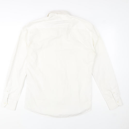 Benetti Men’s White 15.5 Slim Fit Formal Dress Shirt