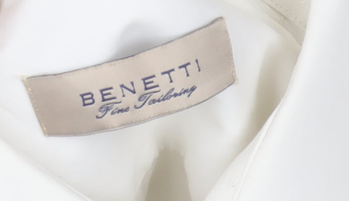 Benetti Men’s White 15.5 Slim Fit Formal Dress Shirt