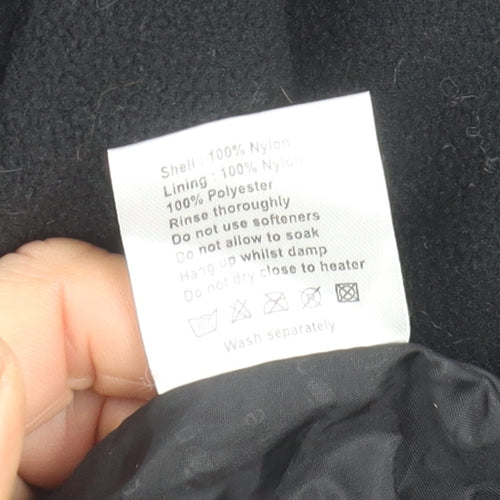 Mountainlife Women Black Grey Hooded Waterproof Puffer Jacket Size 18